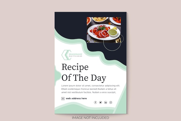 Healthy food and restaurant marketing poster template