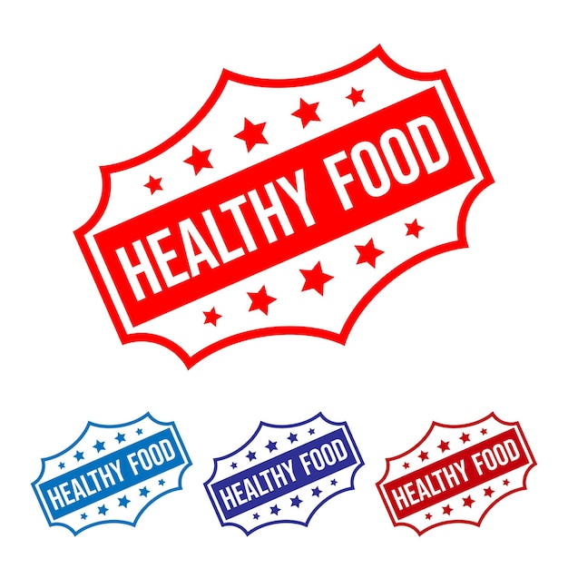 Healthy Food Rubber stamp Design Art Illustration