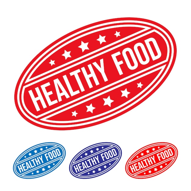 Healthy Food Rubber stamp Design Art Illustration