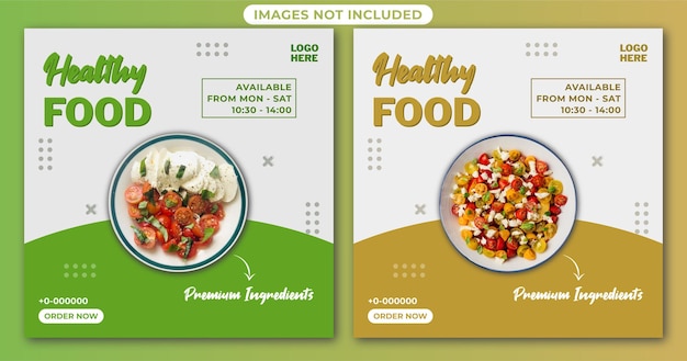 healthy food social media post green gold