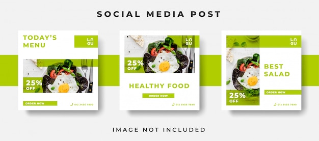 Healthy food social media post template