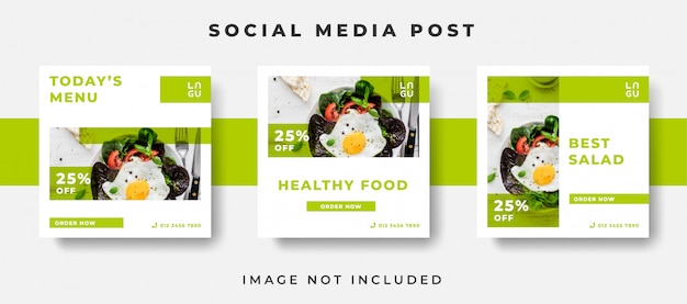 健康食品ソーシャルメディアの投稿テンプレート