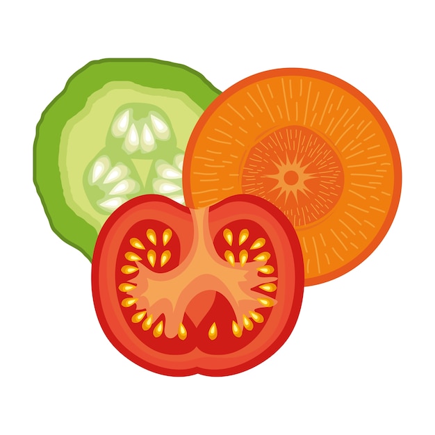 healthy food vegan icons