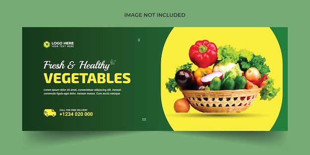 Healthy food vegetable Facebook cover