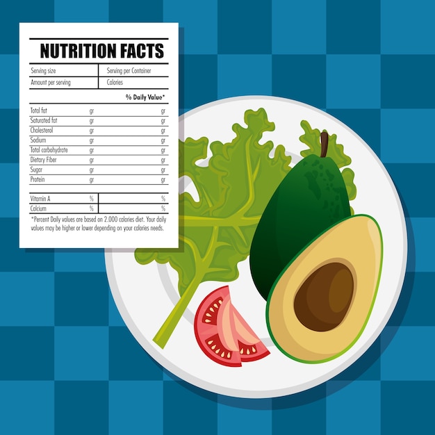 healthy food with nutritional facts 