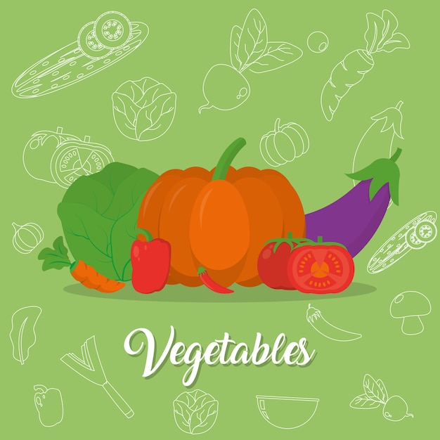 Healthy and fresh vegetables 