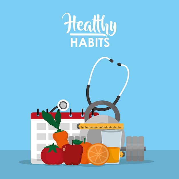 healthy habits food nutrition concept 
