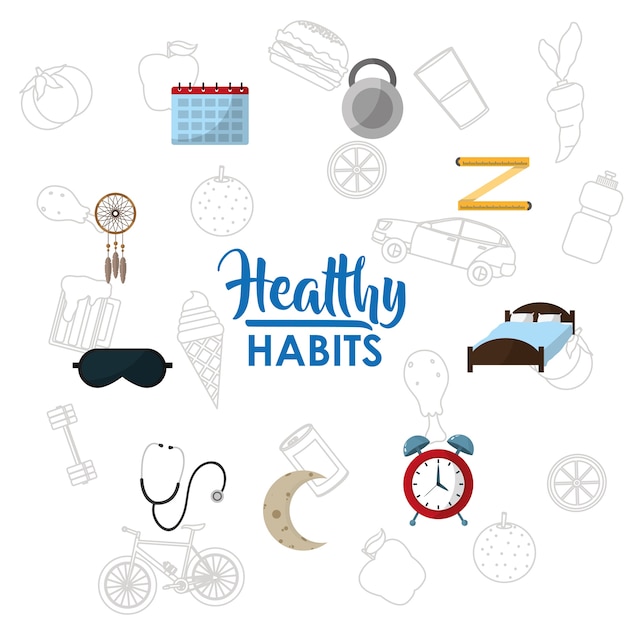 Healthy habits lifestyle concept