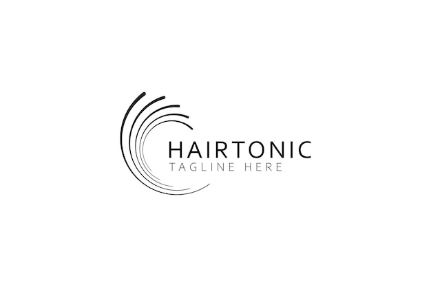 Healthy Hair Tonic Care Business Beauty Logo. Nutrition and Treatment Skin Head Hair Condition.