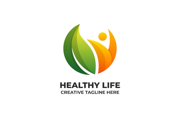 Healthy Life Colorful Gradient Logo