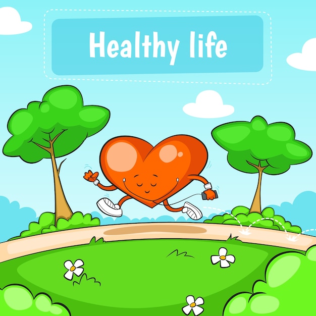 Healthy life illustration