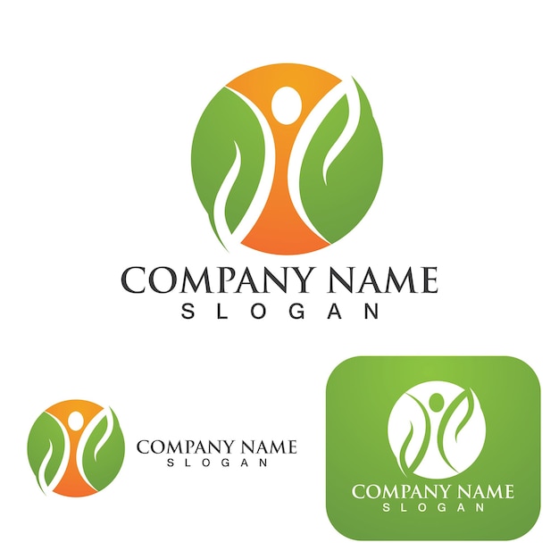 Vector healthy life logo template vector