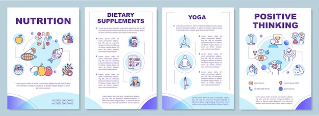 Healthy lifestyle brochure template