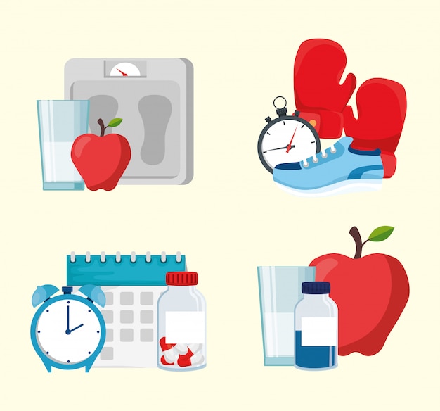 Healthy lifestyle concept vector design