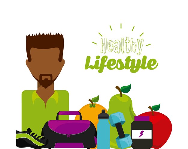 Vector healthy lifestyle design