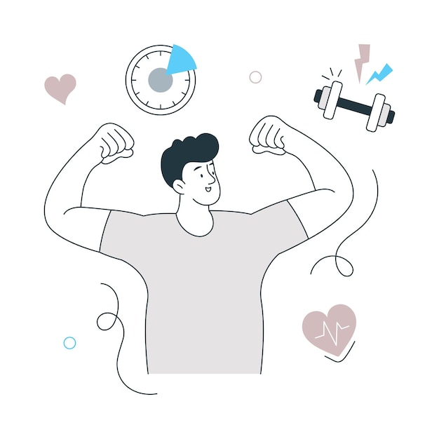Healthy Lifestyle Flat Style Design Vector illustration EPS 10 File
