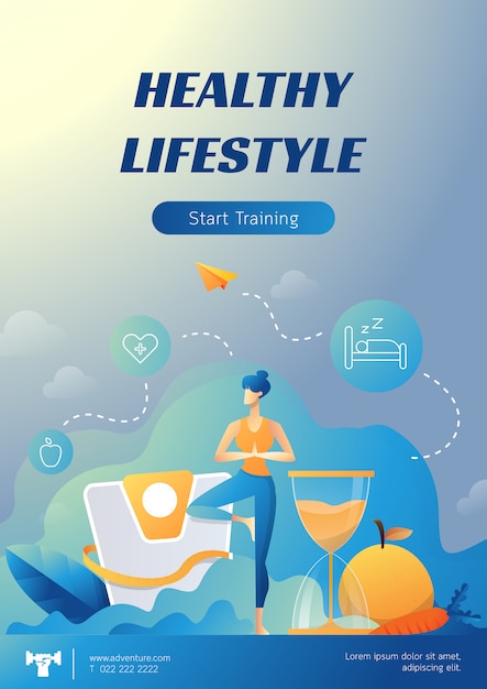 Healthy lifestyle poster