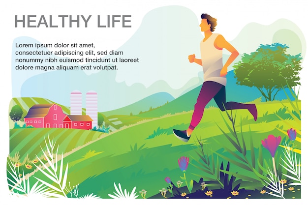 Vector healthy lifestyle