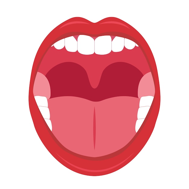 Healthy mouth vector art illustration