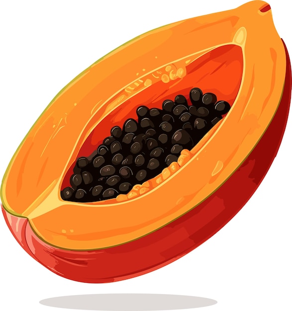 Premium Vector | Healthy organic papaya vector illustration flat icon
