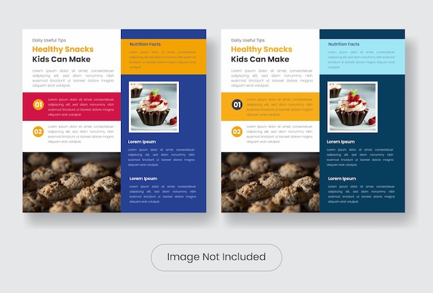 healthy snack instagram post banner template set