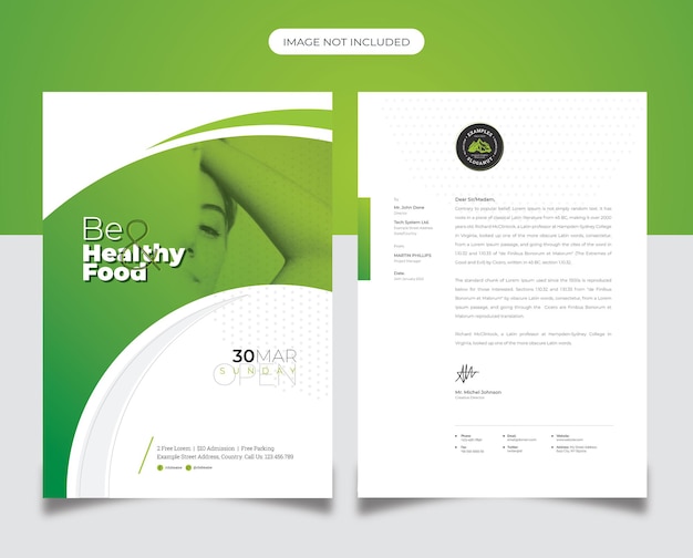 Vector healthy and spa letterhead