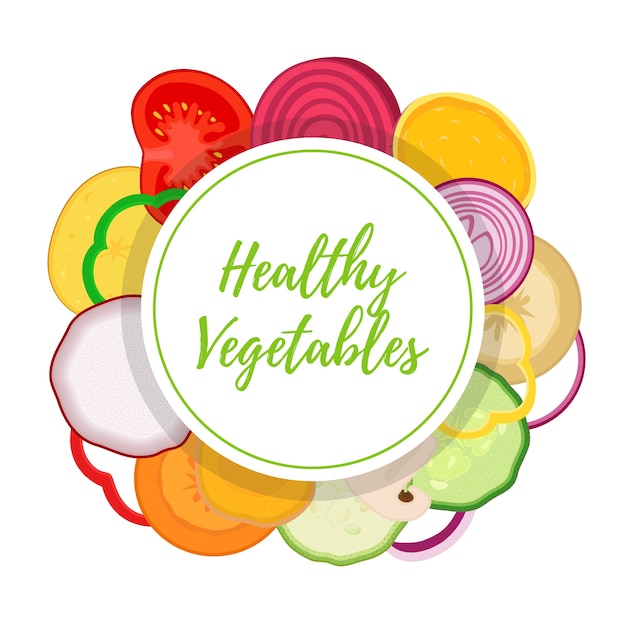 Vector healthy vegetables, vegetarian collection