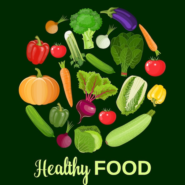 Healthy vegetables and vegetarian food