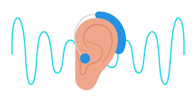 Vector hearing aid icon