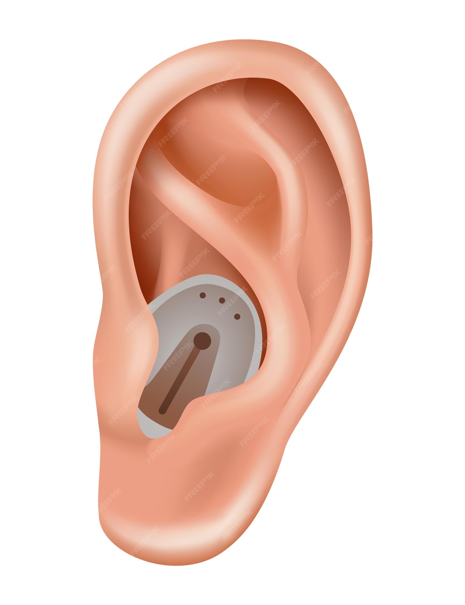 Premium Vector Hearing aid sound amplifier for patients with hearing