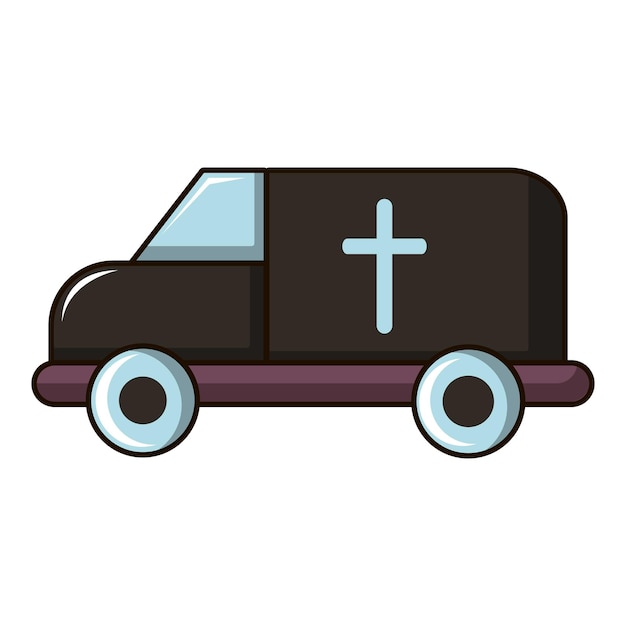 Vector hearse icon cartoon illustration of hearse vector icon for web design