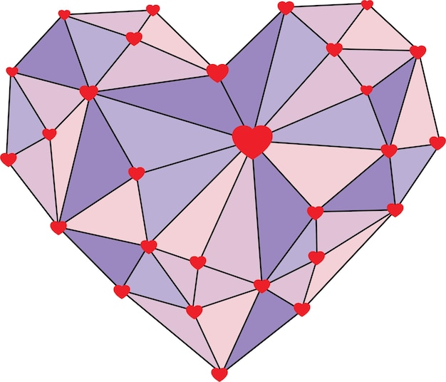 Vettore abstract di cuore isolato su uno sfondo bianco