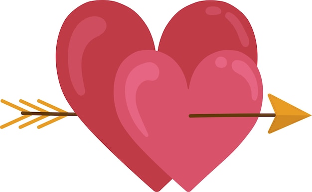 Vector heart arrow