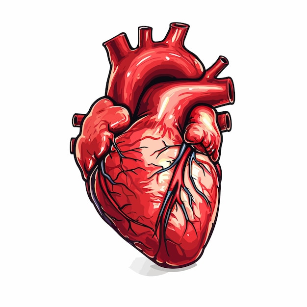 Attento cardiaco_vettore_illustrazione