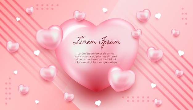 Heart background illustration