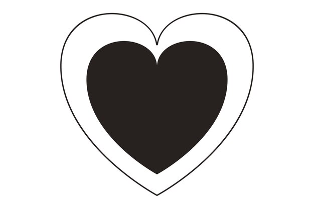 Heart basic graphic sticker design