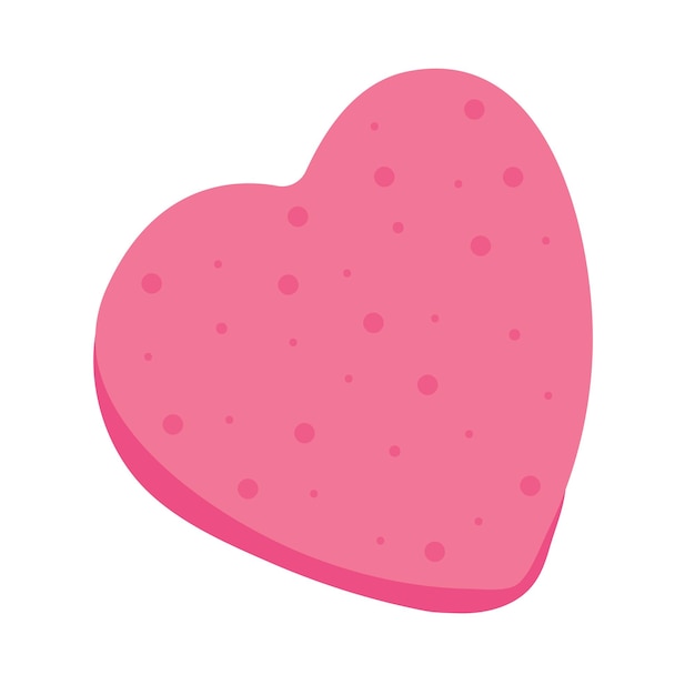 Heart bath bomb vector illustration