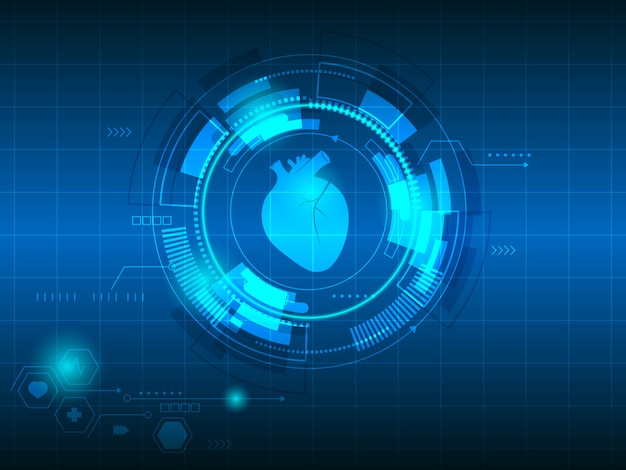 Priorità bassa astratta di tecnologia del battito cardiaco