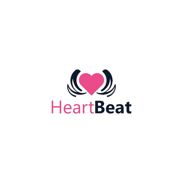 Heart beat logo icon vector isolated