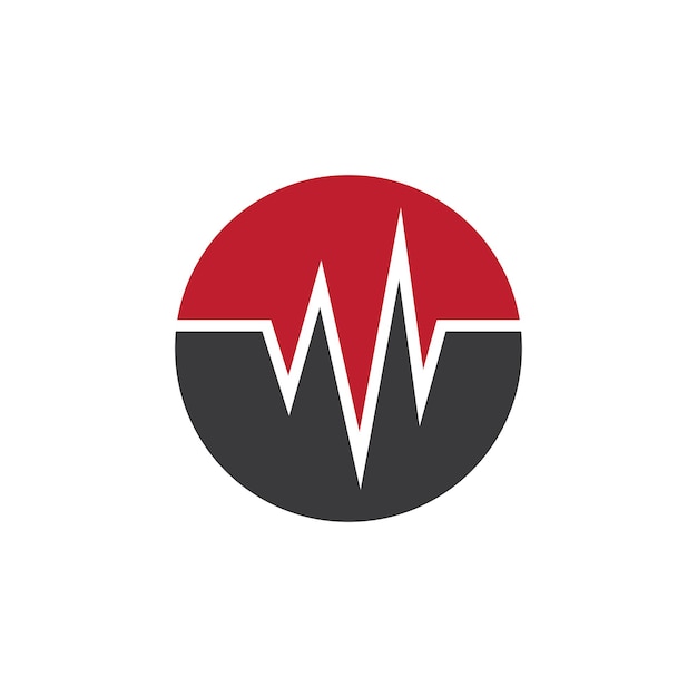 Heart beat logo or pulse line logo for medical medicine with modern vector illustration concept