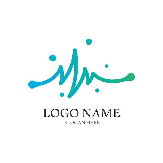 Heart beat logo or pulse line logo for medical medicine with modern vector illustration concept