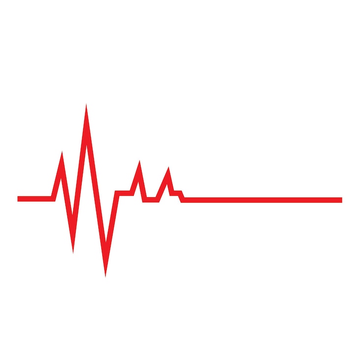 Vector heart beat pulse logo