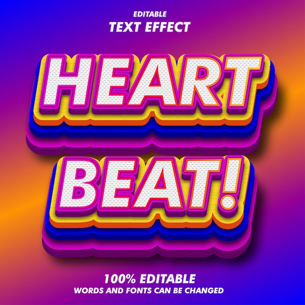 Animated heart beat with personal text Photo frame effect