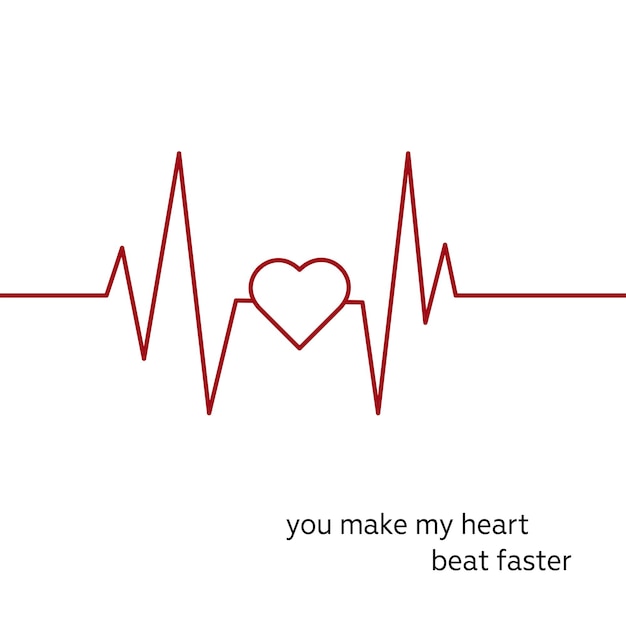 Векторная иллюстрация сердцебиения