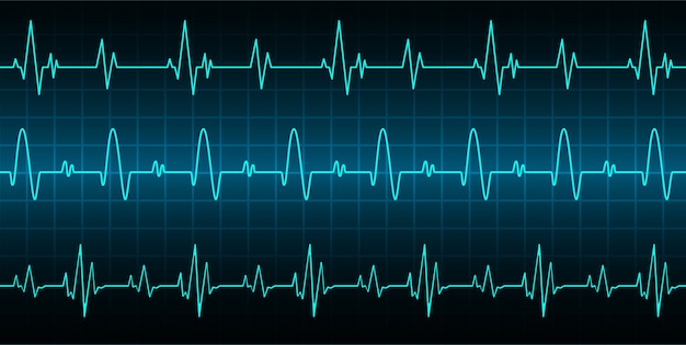 Heart beats cardiogram background