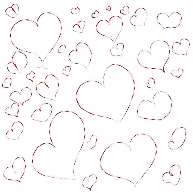 Vector heart black love logo variations