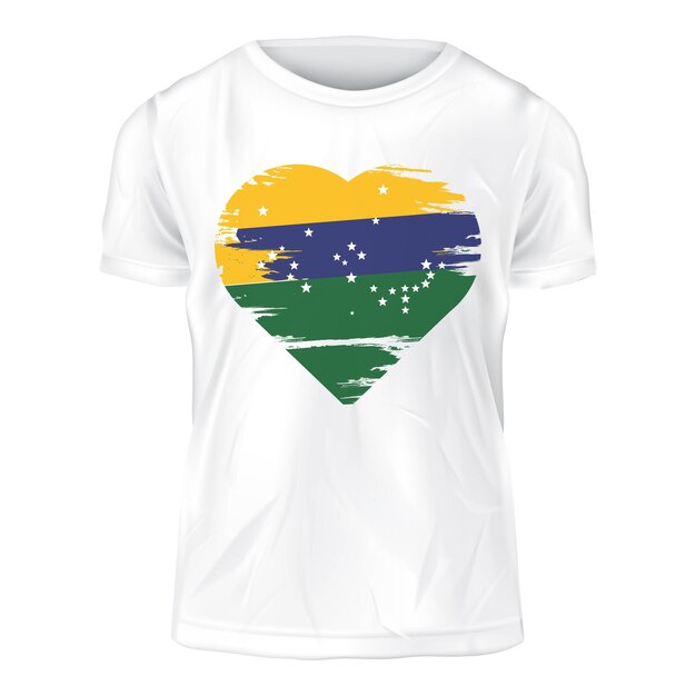 Vector heart brazil tshirt