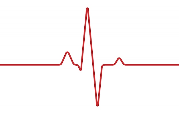 Cardiogram del cuore isolato su bianco