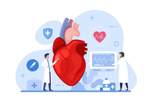 Cura del cuore e concetto di progettazione diagnostica medica
