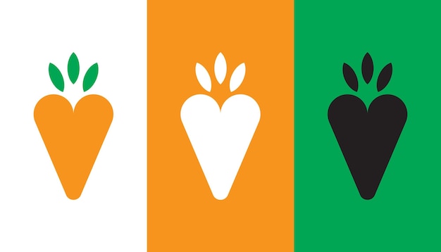 Heart and Carrot Logo